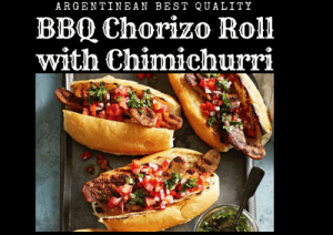 Premium BBQ Chorizo Roll with chimichurri